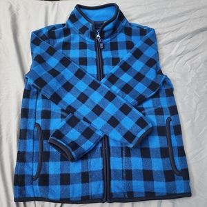 Uniqlo Kids Checkered Zip Up Sweater